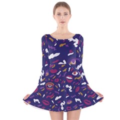 Pattern Burton Galmour Long Sleeve Velvet Skater Dress