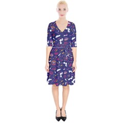 Pattern Burton Galmour Wrap Up Cocktail Dress