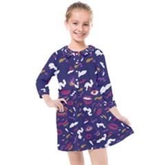 Pattern Burton Galmour Kids  Quarter Sleeve Shirt Dress