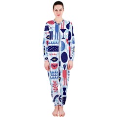 Vector Illustrated Pattern Design Onepiece Jumpsuit (ladies)  by Sudhe