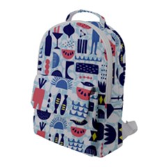 Vector Illustrated Pattern Design Flap Pocket Backpack (large) by Sudhe