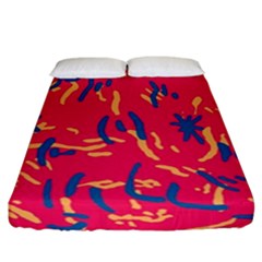 Pattern Booty Faces Fitted Sheet (california King Size) by Sudhe