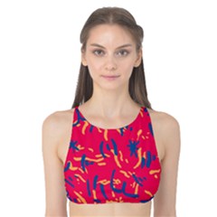 Pattern Booty Faces Tank Bikini Top by Sudhe