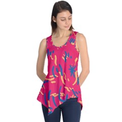 Pattern Booty Faces Sleeveless Tunic by Sudhe