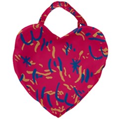 Pattern Booty Faces Giant Heart Shaped Tote by Sudhe