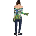 Artistic Nature Painting Off Shoulder Long Sleeve Top View2