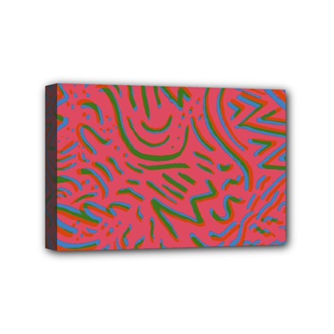 Pattern Saying Wavy Mini Canvas 6  X 4  (stretched) by Sudhe