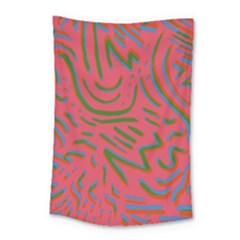 Pattern Saying Wavy Small Tapestry by Sudhe