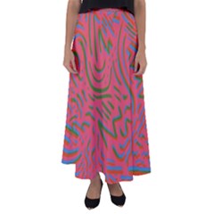 Pattern Saying Wavy Flared Maxi Skirt by Sudhe