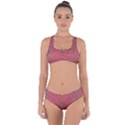 Pattern Saying Wavy Criss Cross Bikini Set View1