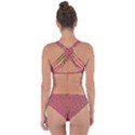 Pattern Saying Wavy Criss Cross Bikini Set View2