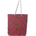 Pattern Saying Wavy Full Print Rope Handle Tote (Large) View1