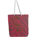 Pattern Saying Wavy Full Print Rope Handle Tote (Large) View2