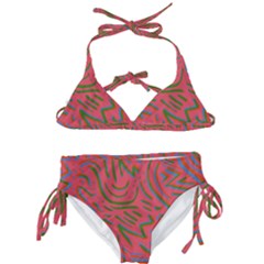 Pattern Saying Wavy Kids  Classic Bikini Set by Sudhe