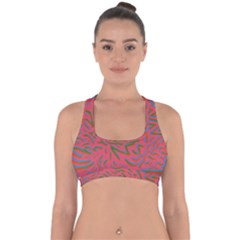 Pattern Saying Wavy Cross Back Hipster Bikini Top  by Sudhe