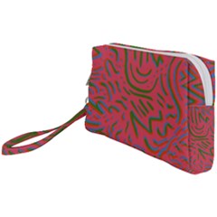 Pattern Saying Wavy Wristlet Pouch Bag (small) by Sudhe