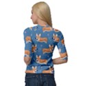 Corgi Patterns Quarter Sleeve Raglan Tee View2