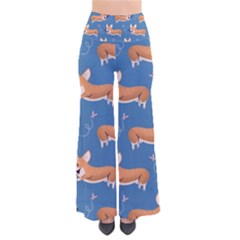 Corgi Patterns So Vintage Palazzo Pants by Sudhe