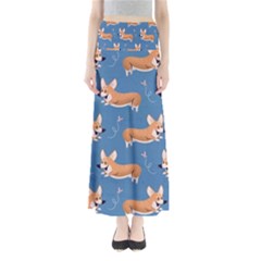 Corgi Patterns Full Length Maxi Skirt by Sudhe