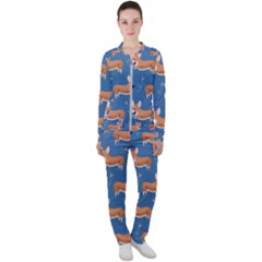 Corgi Patterns Casual Jacket And Pants Set by Sudhe