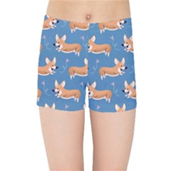 Corgi Patterns Kids  Sports Shorts by Sudhe