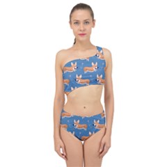 Corgi Patterns Spliced Up Two Piece Swimsuit by Sudhe