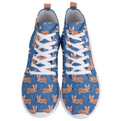 Corgi Patterns Men s Lightweight High Top Sneakers by Sudhe