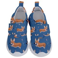 Corgi Patterns Kids  Velcro No Lace Shoes by Sudhe