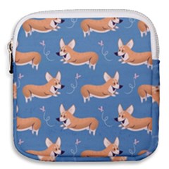 Corgi Patterns Mini Square Pouch by Sudhe