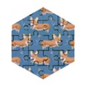 Corgi Patterns Wooden Puzzle Hexagon View1