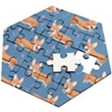 Corgi Patterns Wooden Puzzle Hexagon View2