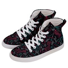 Abstract Pattern Men s Hi-top Skate Sneakers by Sudhe