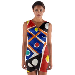 Pattern And Decoration Revisited At The East Side Galleries Wrap Front Bodycon Dress by Sudhe