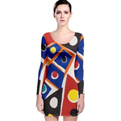 Pattern And Decoration Revisited At The East Side Galleries Long Sleeve Velvet Bodycon Dress by Sudhe