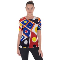 Pattern And Decoration Revisited At The East Side Galleries Shoulder Cut Out Short Sleeve Top