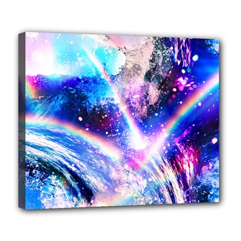 Crystal Wave Pattern Design Deluxe Canvas 24  X 20  (stretched)