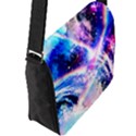 Crystal Wave Pattern Design Flap Closure Messenger Bag (L) View2