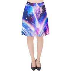 Crystal Wave Pattern Design Velvet High Waist Skirt by Sudhe