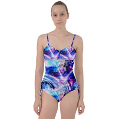 Crystal Wave Pattern Design Sweetheart Tankini Set