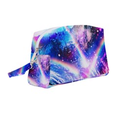 Crystal Wave Pattern Design Wristlet Pouch Bag (medium) by Sudhe