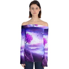 Fantasy World Off Shoulder Long Sleeve Top by Sudhe