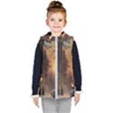 Sunset In The Frozen Winter Forest Kids  Hooded Puffer Vest View1