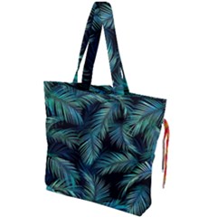 Palms Pattern Design Drawstring Tote Bag by Sudhe