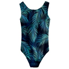 Palms Pattern Design Kids  Cut-out Back One Piece Swimsuit by Sudhe