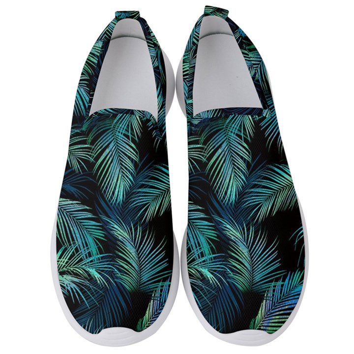 Palms Pattern Design Men s Slip On Sneakers