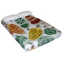 Surface Pattern  Vintage Christmas Ornaments Fitted Sheet (Queen Size) View2