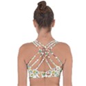 Surface Pattern  Vintage Christmas Ornaments Cross String Back Sports Bra View2