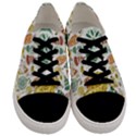 Surface Pattern  Vintage Christmas Ornaments Men s Low Top Canvas Sneakers View1