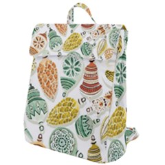 Surface Pattern  Vintage Christmas Ornaments Flap Top Backpack