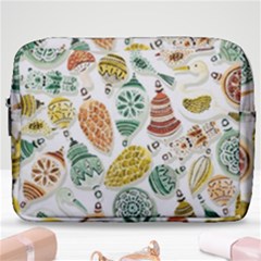 Surface Pattern  Vintage Christmas Ornaments Make Up Pouch (large) by Sudhe